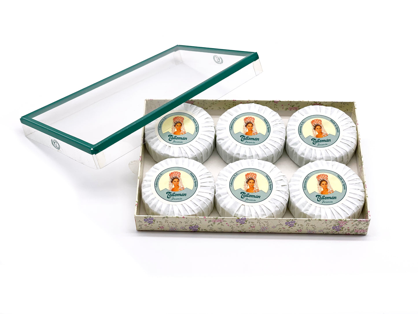 Estuche de 6 pastillas de Jabón Talismán · Jazmín · Años 80