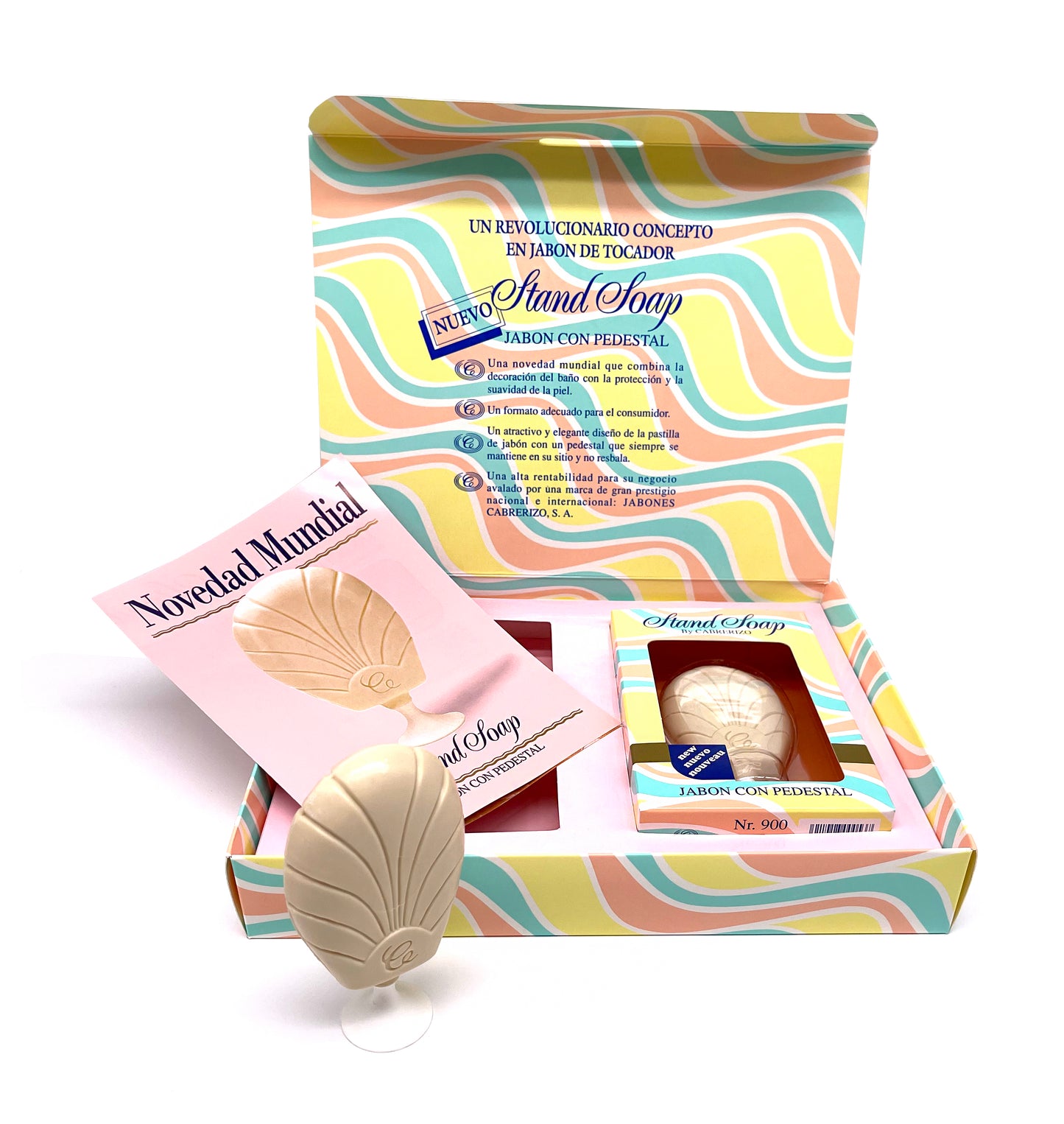 Estuches de 2 pastillas jabón con pedestal Stand Soap · Años 80