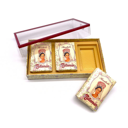 Estuche de 3 pastillas de Jabón Talismán · Sándalo · Años 70