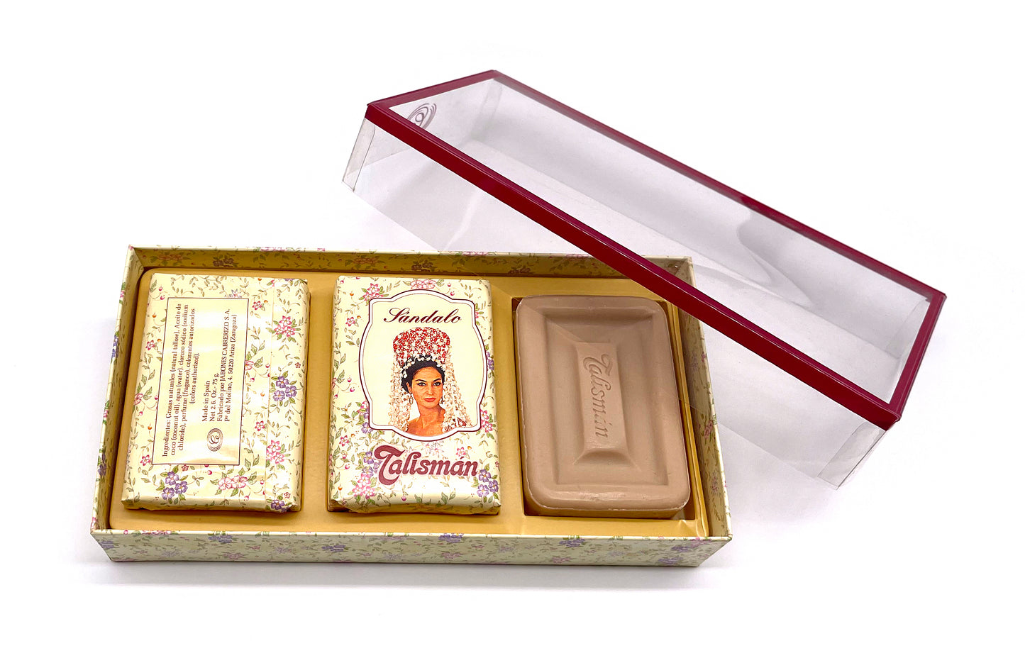 Estuche de 3 pastillas de Jabón Talismán · Sándalo · Años 70