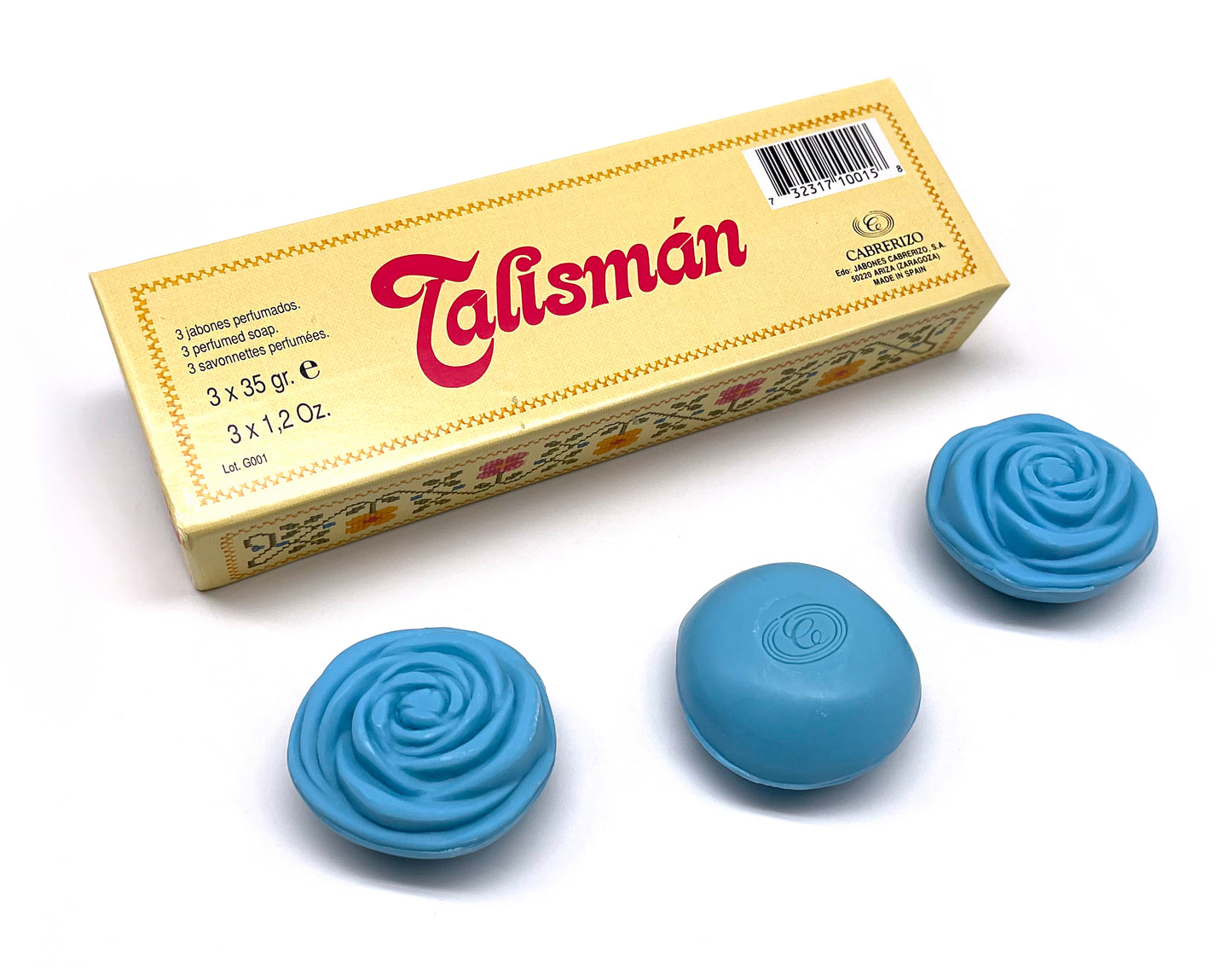 Estuche de 3 pastillas de Jabón Talismán · azul · Años 70