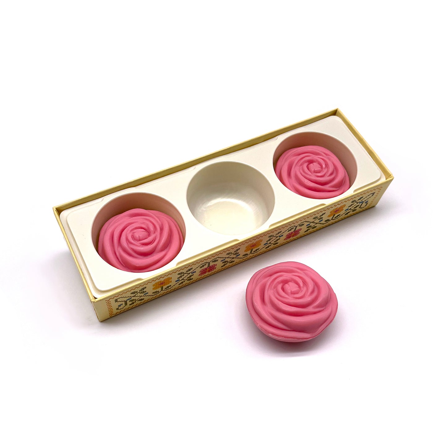 Estuche de 3 pastillas de Jabón Talismán · rosa · Años 70