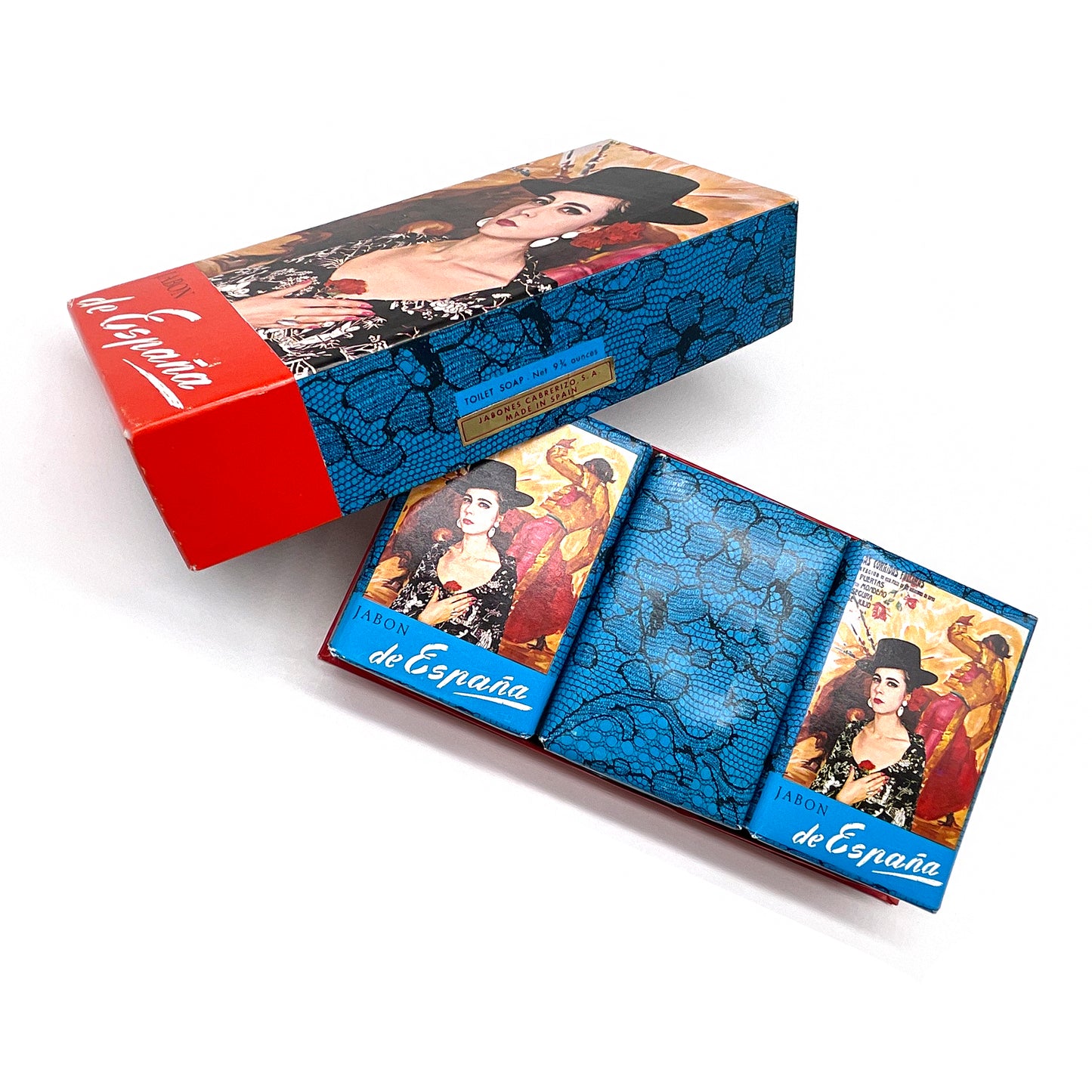Estuche de 3 pastillas "Jabón de España" · Cabrerizo · Años 60