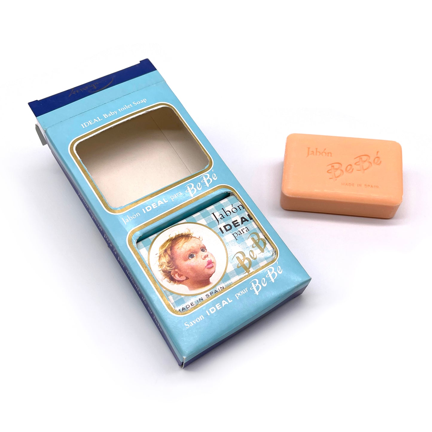 Estuche de 2 pastillas "para Bebé" azul · Cabrerizo · años 60