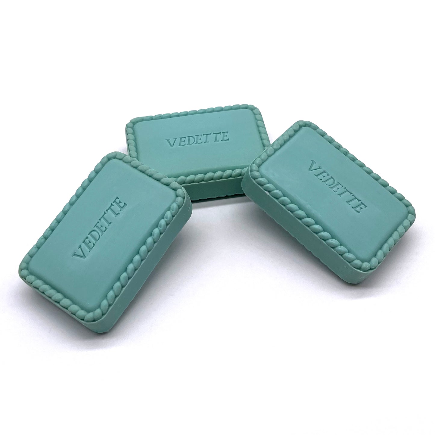 Estuche de 3 pastillas de Jabón Vedette · Azul · Años 80