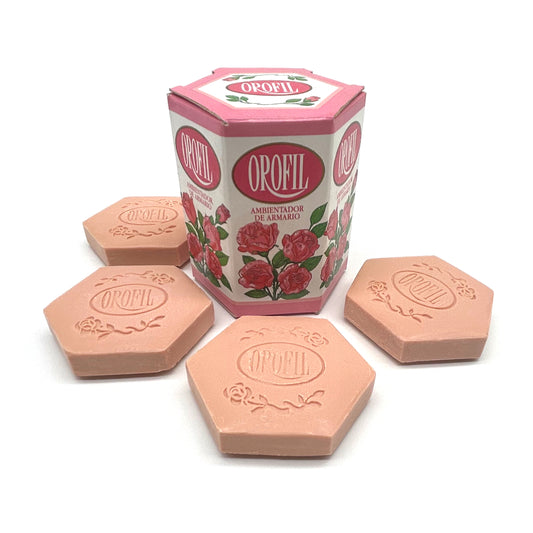 Estuche de 4 pastillas de Jabón Orofil · rosa · Años 80