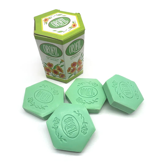 Estuche de 4 pastillas de Jabón Orofil · verde · Años 80
