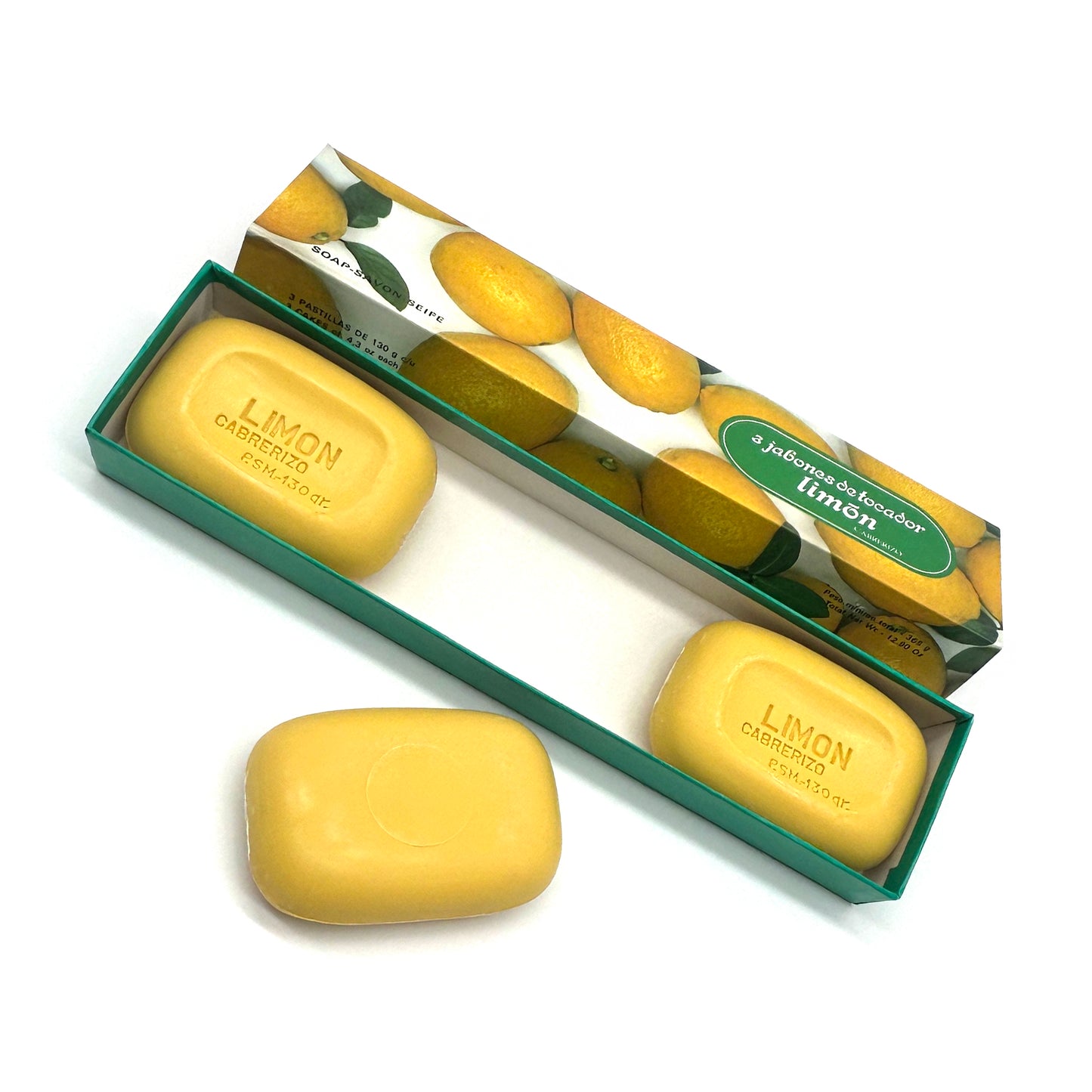 Estuche de 3 pastillas de tocador · Limón · Años 80