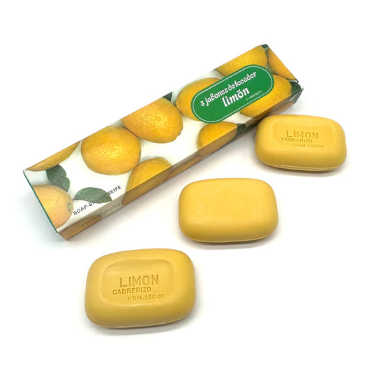 Estuche de 3 pastillas de tocador · Limón · Años 80