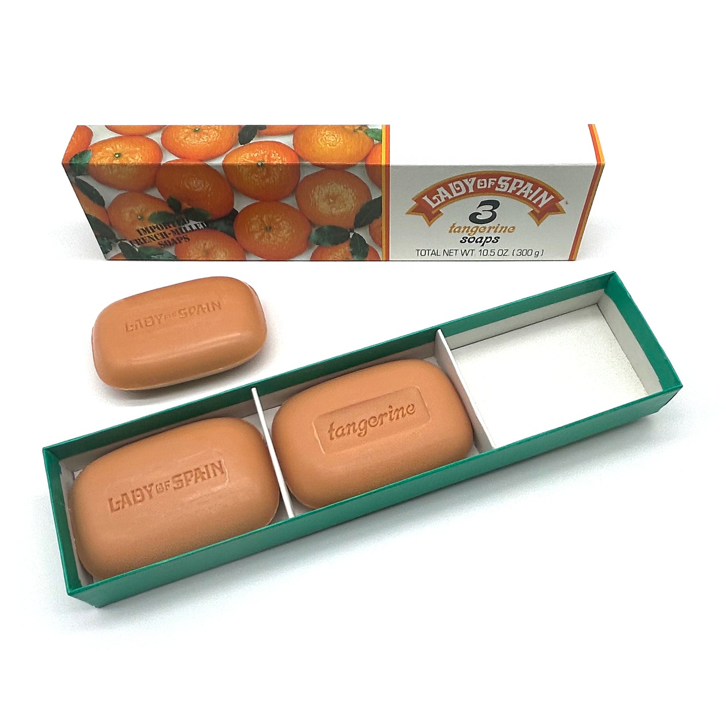 Estuche de 3 pastillas de tocador · Mandarina · Años 80