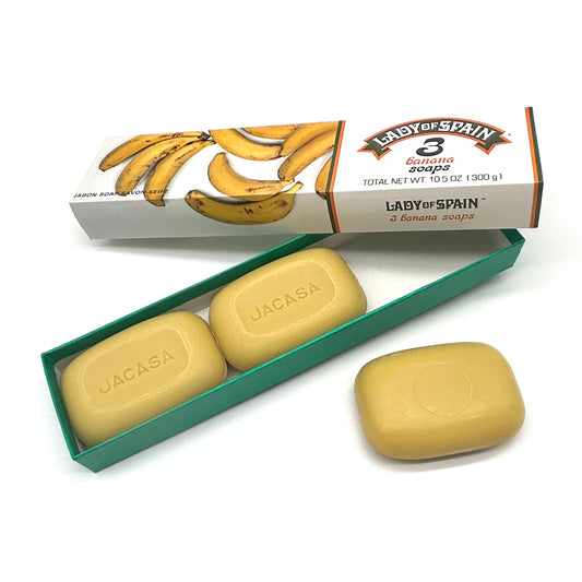 Estuche de 3 pastillas de tocador · Plátano · Años 80
