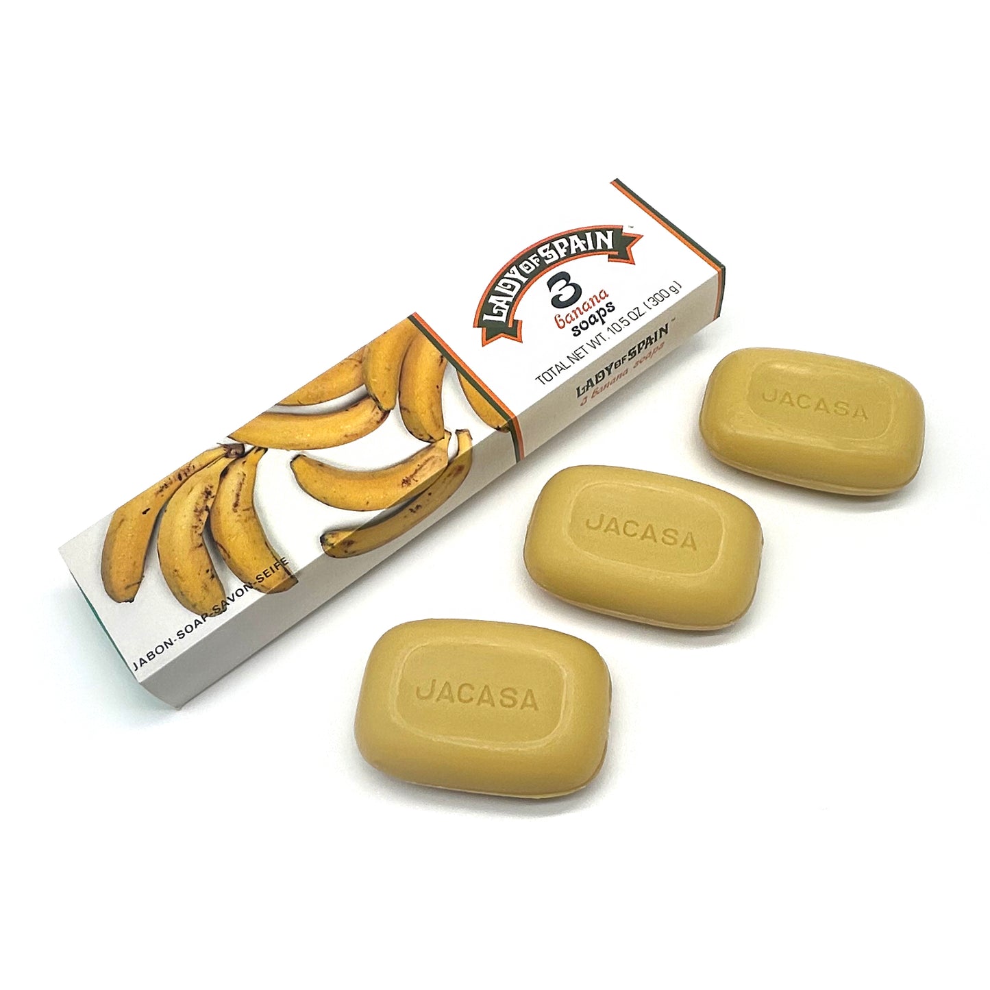 Estuche de 3 pastillas de tocador · Plátano · Años 80