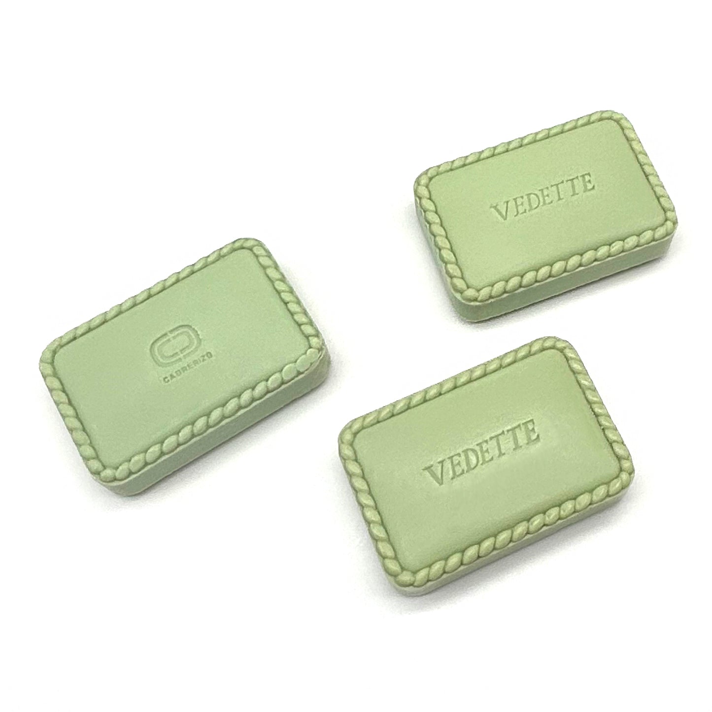 Estuche de 3 pastillas de Jabón Vedette · Verde · Años 80
