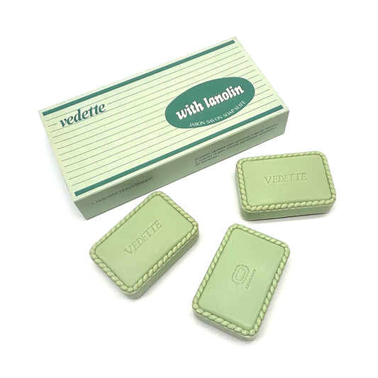 Estuche de 3 pastillas de Jabón Vedette · Verde · Años 80