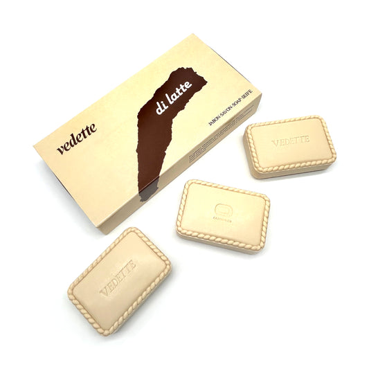 Estuche de 3 pastillas de Jabón Vedette · Beigs · Años 80
