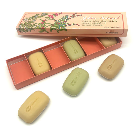 Estuche de 6 pastillas de "Jabón Natural" ·  Cabrerizo · años 80