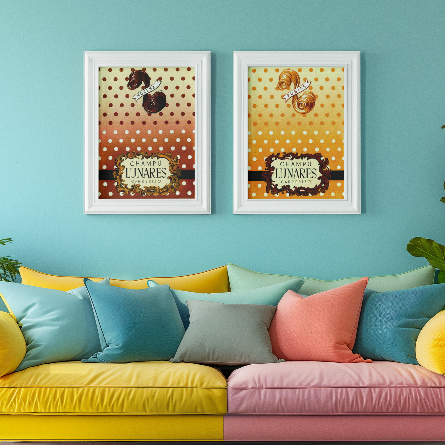 Anuncios publicitarios · año 1940 · Champús Lunares · Jabones Cabrerizo