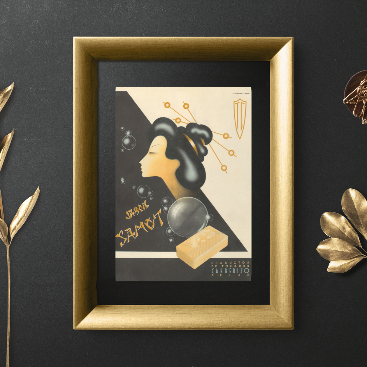 Diseño publicitario · años 30 · Samot · Jabones Cabrerizo
