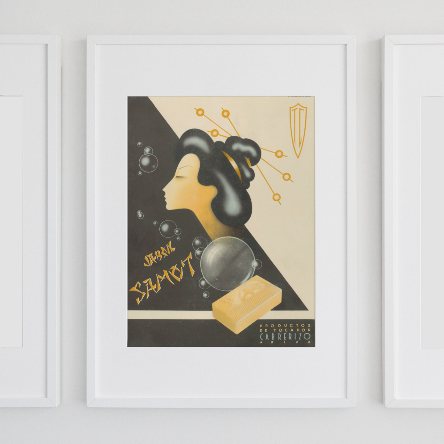 Diseño publicitario · años 30 · Samot · Jabones Cabrerizo