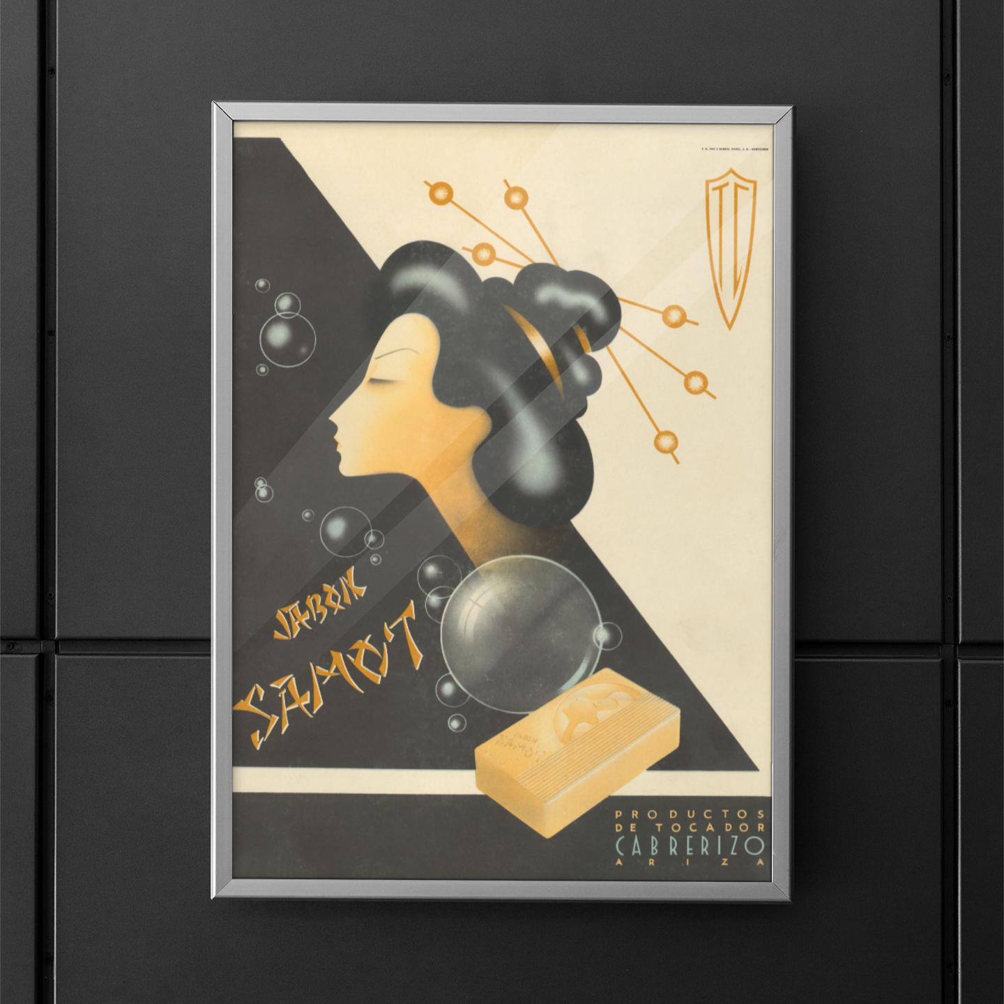 Diseño publicitario · años 30 · Samot · Jabones Cabrerizo