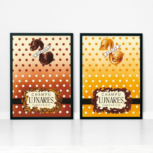 Anuncios publicitarios · año 1940 · Champús Lunares · Jabones Cabrerizo