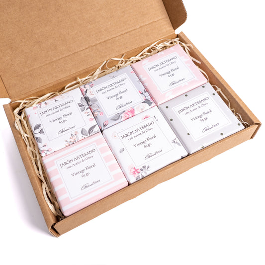 Azahar, Limón y Bergamota · Jabones Artesanales para regalar · 6 pastillas de jabón 65 gr.