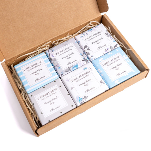 Aceite esencial de Lavanda · Jabones Artesanales para regalar · 6 pastillas de jabón 65 gr.