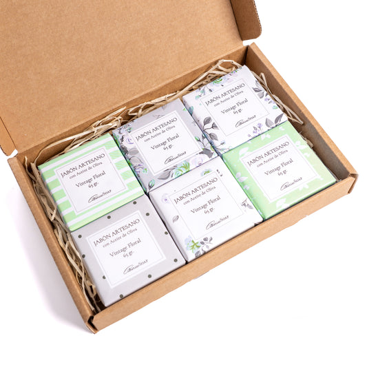 Aceite esencial de Menta y Hierbabuena · Jabones Artesanales para regalar · 6 pastillas de jabón 65 gr.