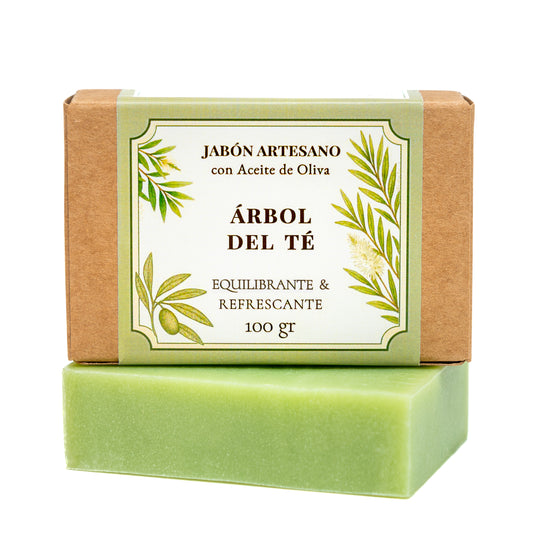 Árbol del Té · 1 Jabón Artesanal 100 gr. de Árbol de Té y Aceite de Oliva