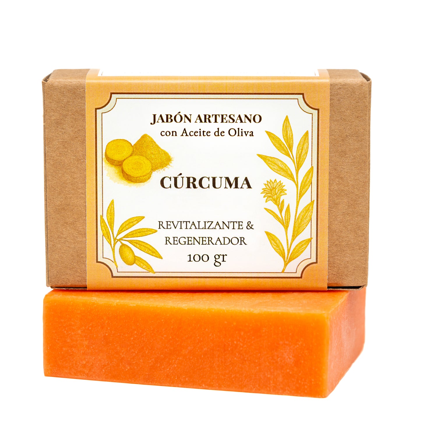 Cúrcuma · 1 Jabón Artesanal 100 gr. de Cúrcuma y Aceite de Oliva