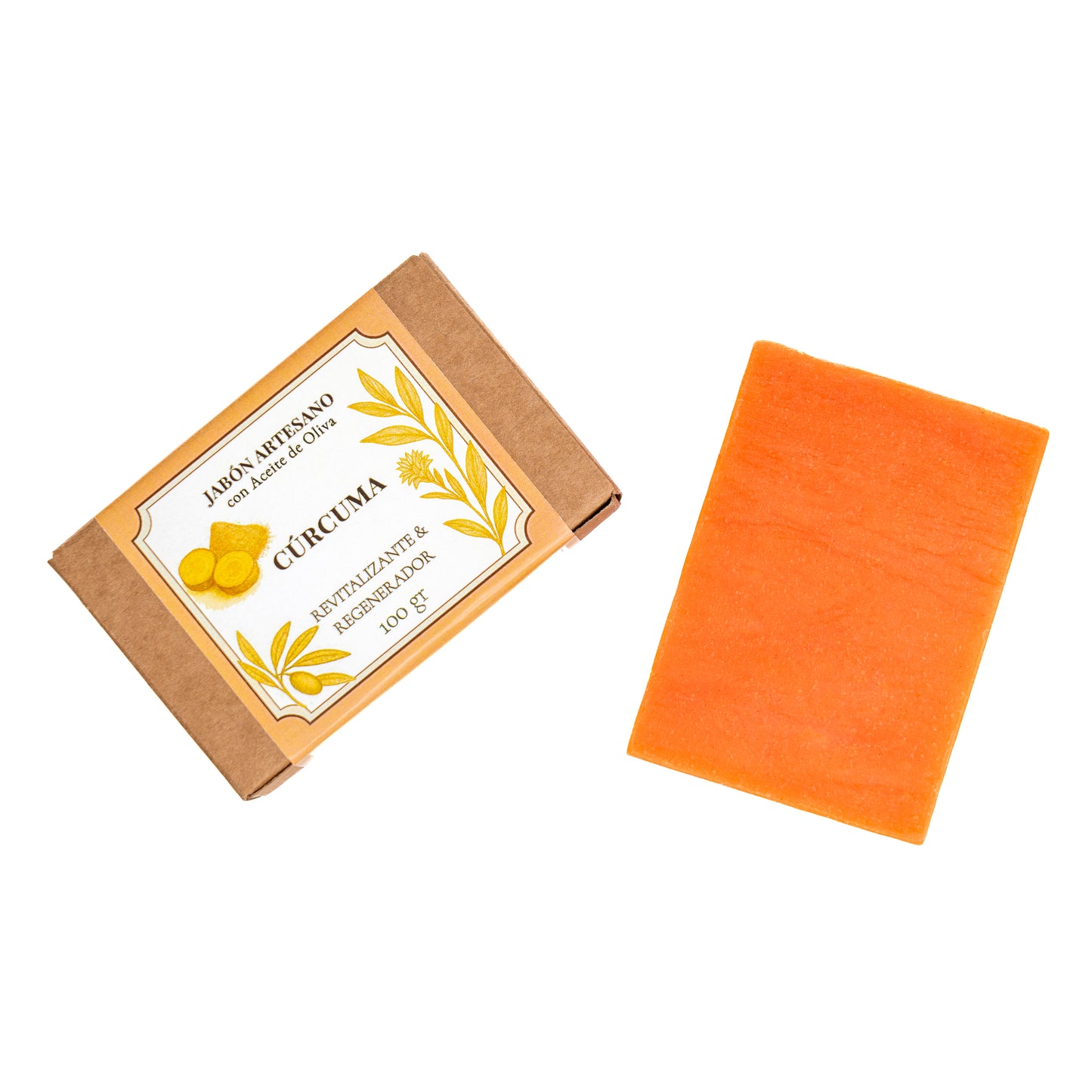 Cúrcuma · 1 Jabón Artesanal 100 gr. de Cúrcuma y Aceite de Oliva