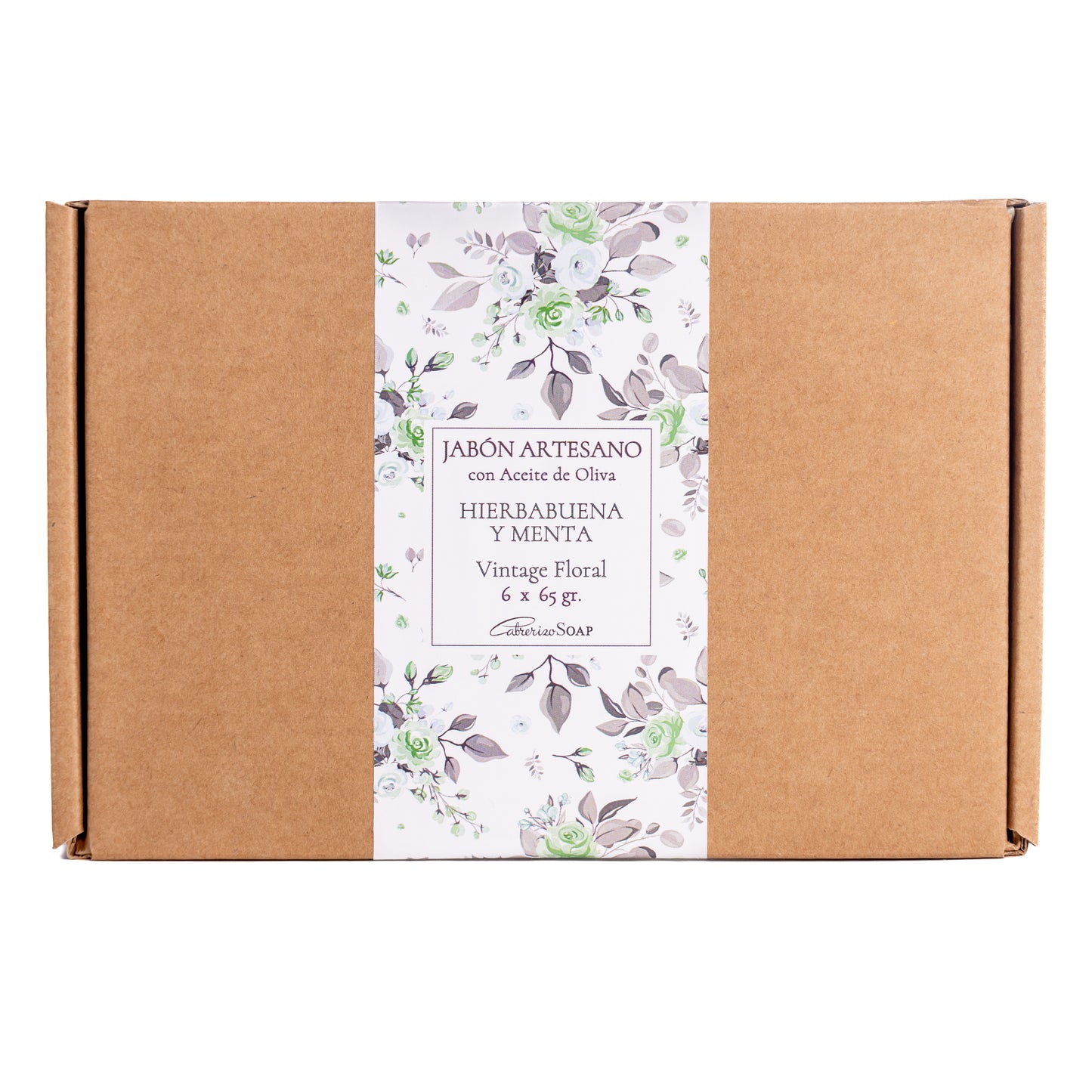 Aceite esencial de Menta y Hierbabuena · Jabones Artesanales para regalar · 6 pastillas de jabón 65 gr.