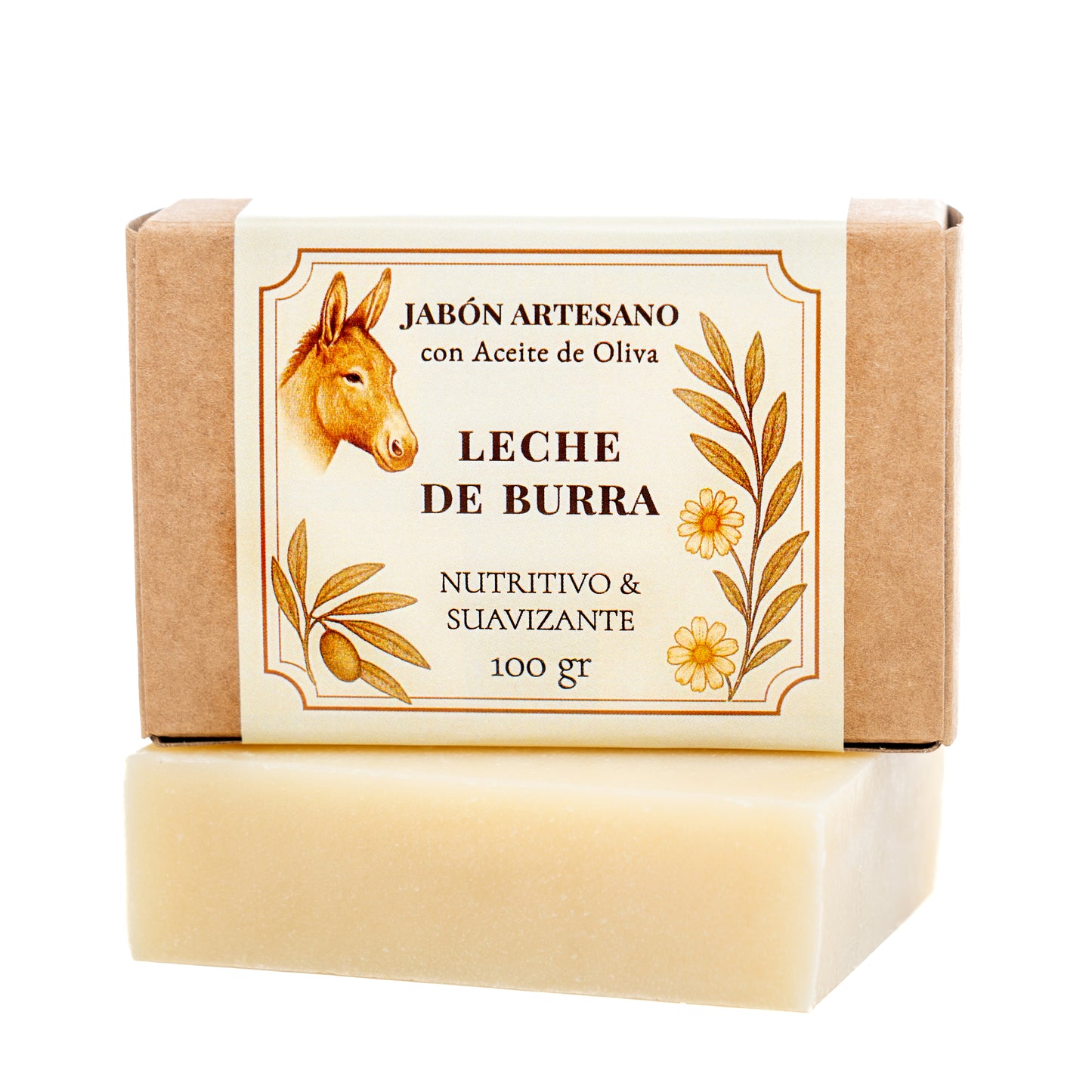 Leche de Burra · 1 Jabón Artesanal 100 gr. de Leche de Burra y Aceite de Oliva