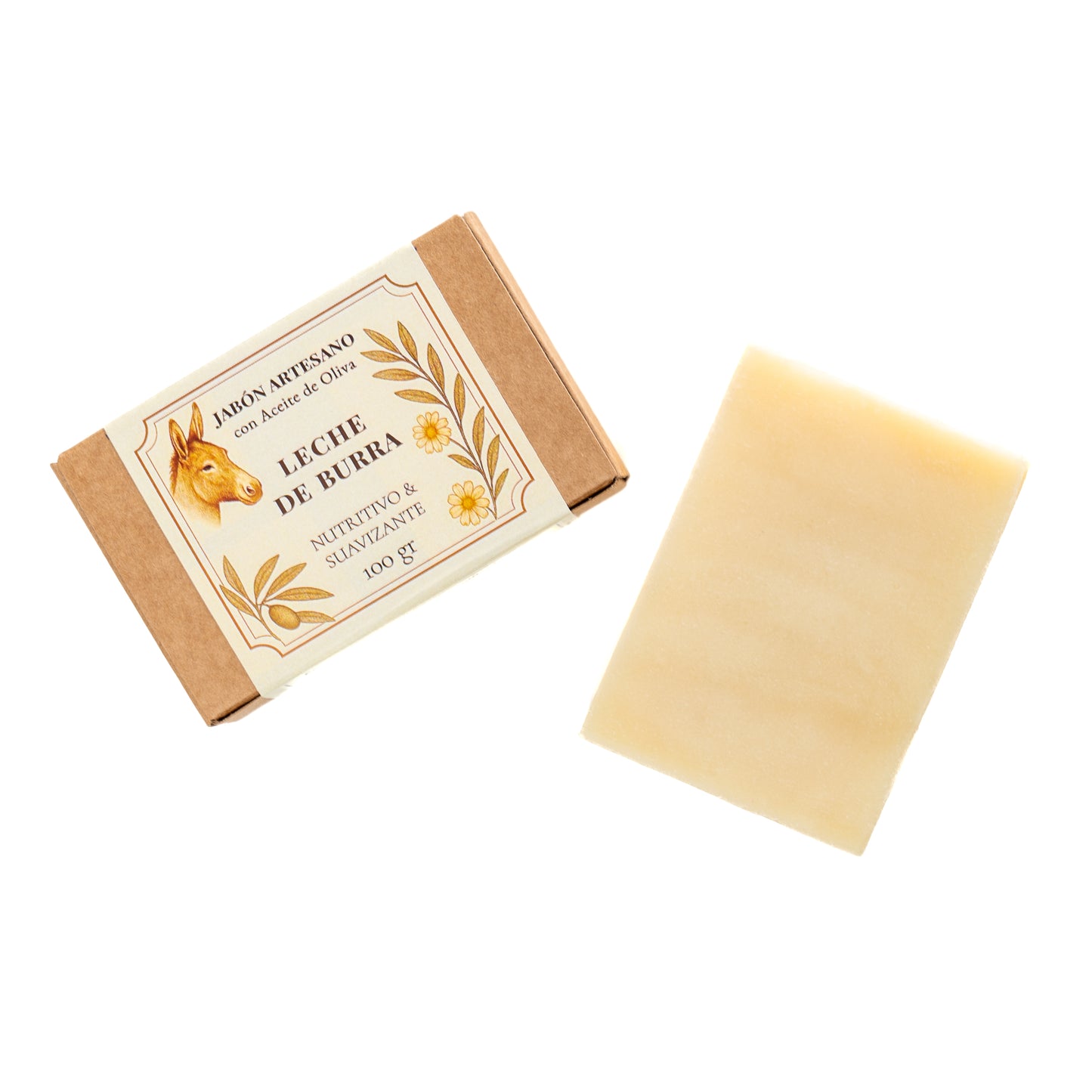 Leche de Burra · 1 Jabón Artesanal 100 gr. de Leche de Burra y Aceite de Oliva