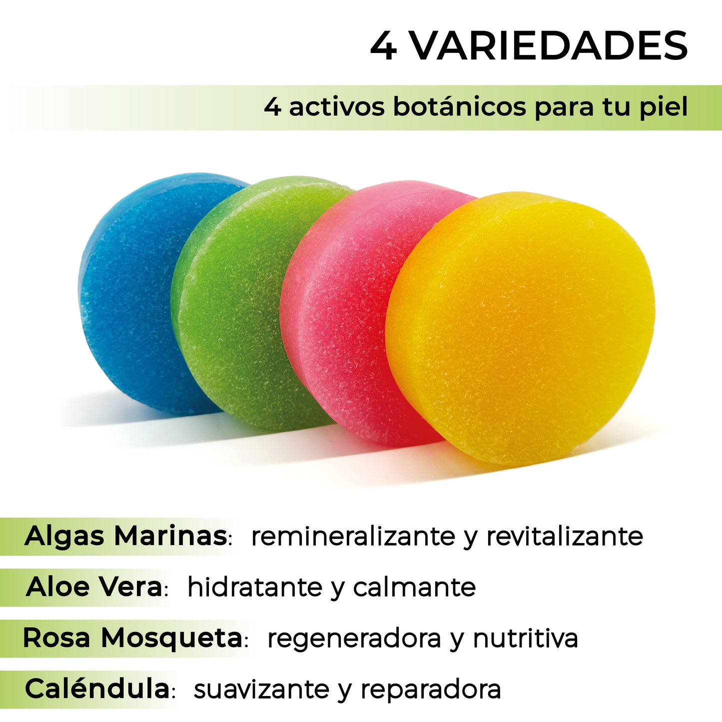 4 Esponjas Jabonosas – Jabones artesanales, Jabones para regalar - Esponjas de Jabon Glicerina Vegetal 2 en 1 - Pack 4 × 100 g Esponja baño