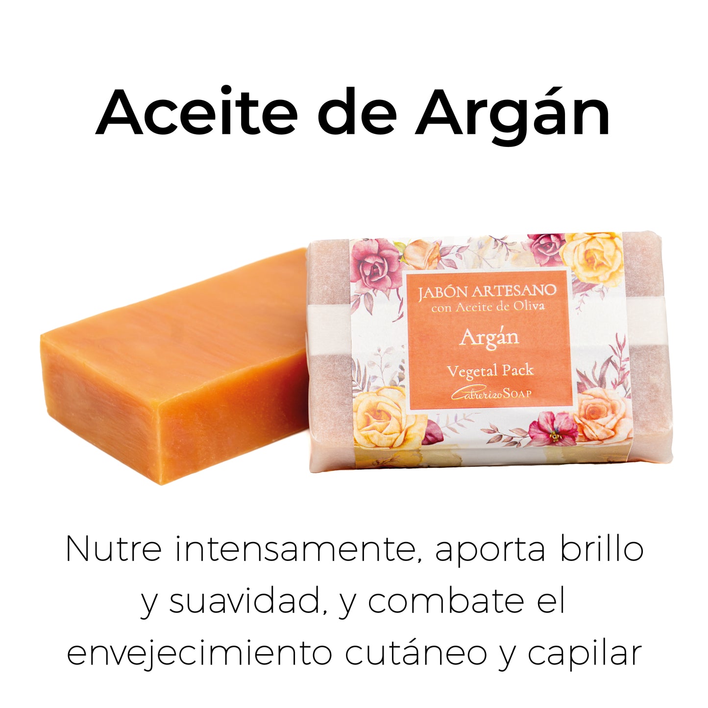Karité, Argán, Rosa Mosqueta y Aloe · Jabones Artesanales para regalar · 4 pastillas de jabón 100 gr.
