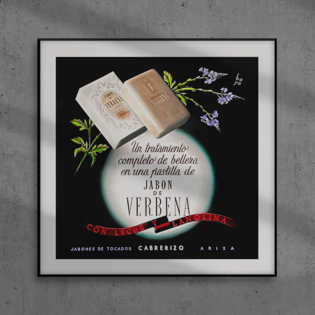 Anuncio publicitario · año 1930 · Jabón Verbena · Jabones Cabrerizo
